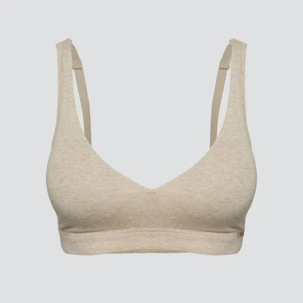 comazo|earth comazo|earth Fairtrade Triangel-BH | GOTS zertifiziert, Beige-melange, – Produktbild 3 von 4