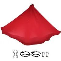 YOGALAXY YOGALAXY® Aerial Yoga Tuch Set - mit Zubehör - Premiumqualität in diversen Farben, Rot, – Produktbild 1 von 1