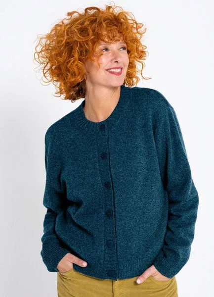 Heidekönigin Heidekönigin Strickjacke MELIERT, Lagune, – Produktbild 2 von 3