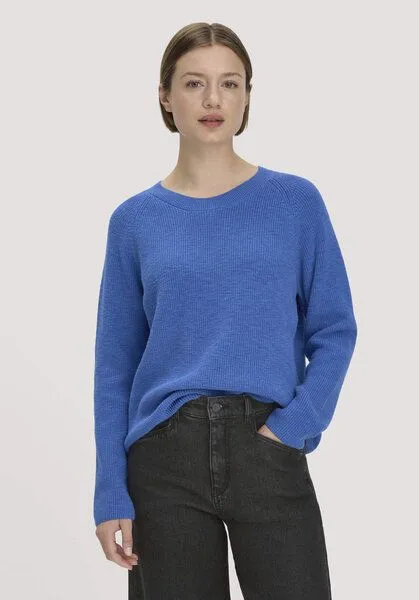 hessnatur hessnatur Pullover Relaxed aus reiner Bio-Baumwolle, Kobalt, – Produktbild 1 von 4