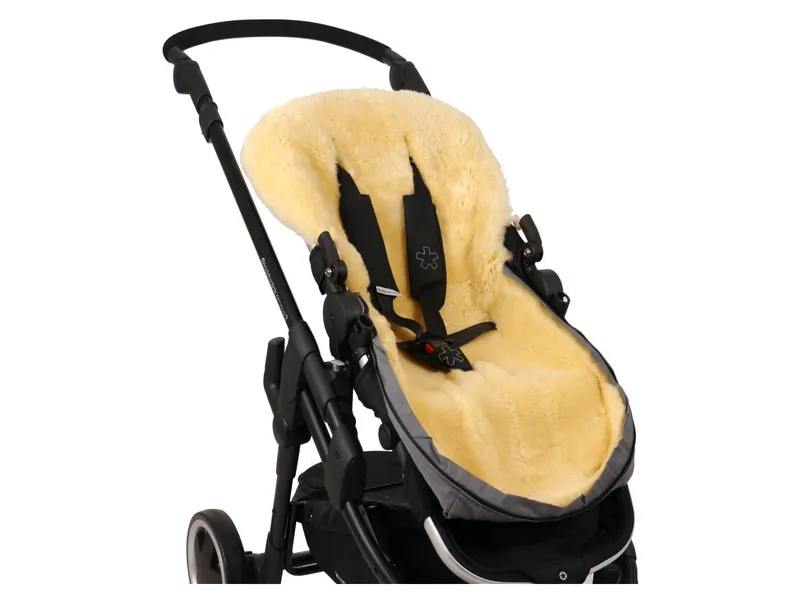Kaiser Naturfellprodukte Kaiser Naturfellprodukte Fußsack Kinderwagen Lammfell "NATURA" medizinisch gegerbt Länge 90 cm, Breite 45 cm (6-36 Monate), Grau, – Produktbild 2 von 2