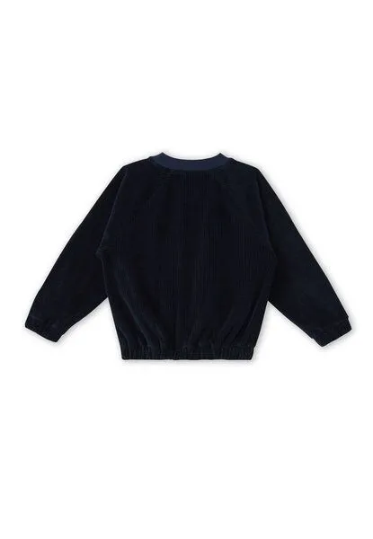 Leela Cotton Leela Cotton Kinder Cord Baseballjacke 100% Bio Baumwolle, Admiralblau, – Produktbild 3 von 4