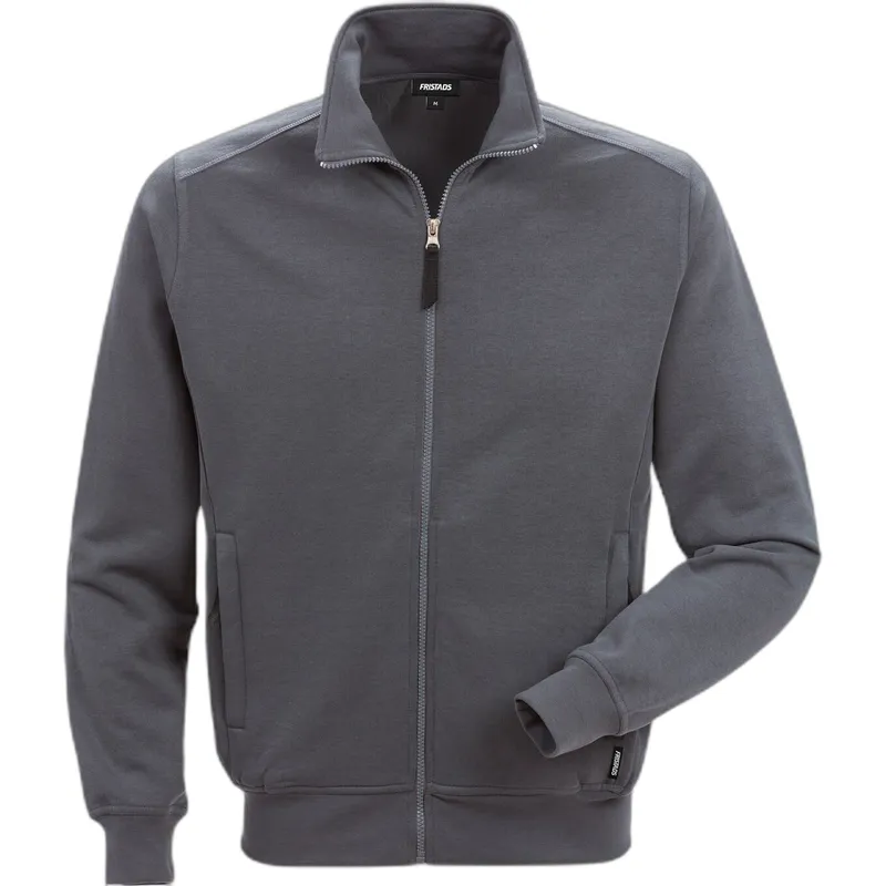 Fristads Full Zip Sweatshirt Fristads 7608 SM, Gris, – Produktbild 2 von 2