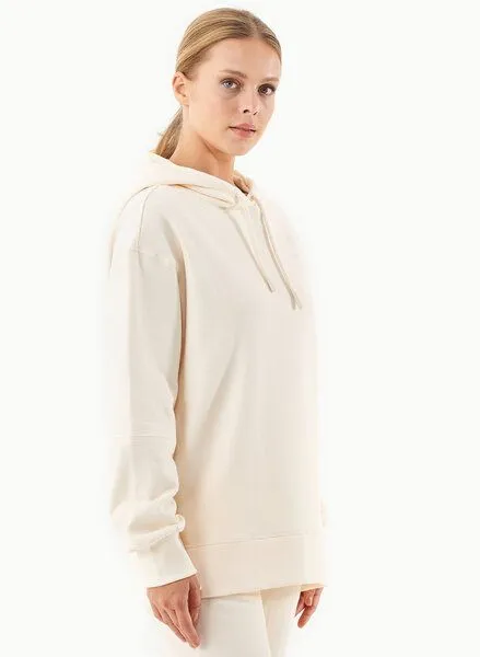 ORGANICATION ORGANICATION Sweathoodie aus Bio-Baumwolle mit Ballonärmeln, Weiß(off white), – Produktbild 3 von 4