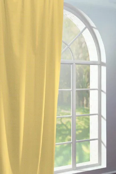 Nature by Adam Nature by Adam Vorhang aus 100% Bio-Baumwolle - Made in Germany - Graphic Ventus light, Gelb, – Produktbild 4 von 7