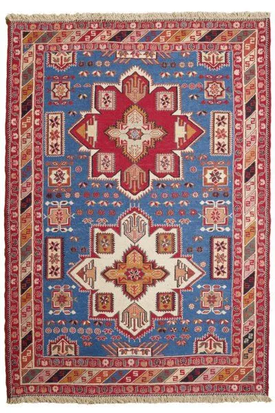 Rugtales Sumak Shahsavan „Rugtales“ aus Schurwolle, 108x154 cm, Blau, – Produktbild 3 von 4