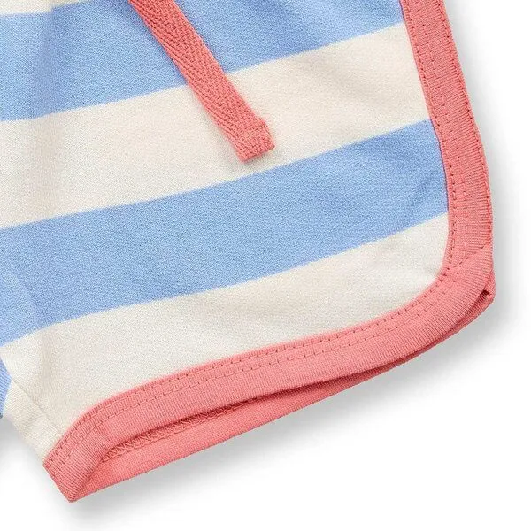 Sense Organics Sense Organics Baby Shorts blau-weiß geringelt, Modell MARLEN, Blue, – Produktbild 3 von 3