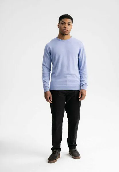 MELA MELA Feinstrick Pullover Style HIMAL aus 100% Bio-Baumwolle, Forgetmenot, – Produktbild 3 von 4