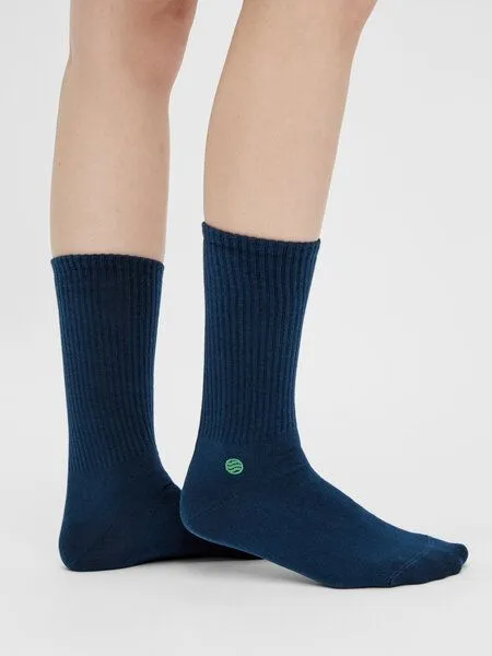 Natural Vibes Bunte Tennissocken | Bio GOTS | Rot | Blau | Grün | Hellblau | Natural Vibes Originals | Socken | Herren Damen, Blau, – Produktbild 2 von 2