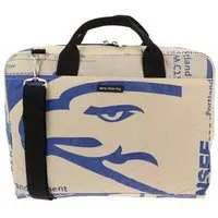 MoreThanHip MoreThanHip Arbeitstasche/Aktentasche aus recycelten Zement- oder Fischfuttersäcken Sanuk, Blau - adler, – Produktbild 1 von 1