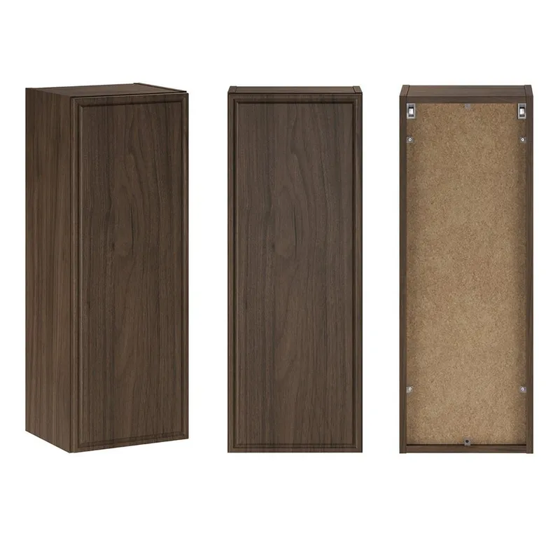 Lomadox Hängeschrank TEMUCO-56-WALNUT in Walnuss mit Rahmenfräsung, 30 cm breit, grifflos, Braun, – Produktbild 5 von 5