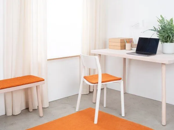 myfelt myfelt Flachfilz Sitzauflage (⌀ 36 cm, 36 x 36 cm), Orange (afra), – Produktbild 4 von 4