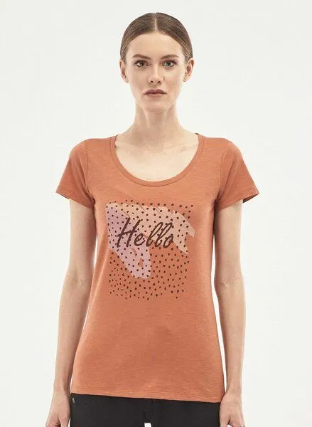 ORGANICATION ORGANICATION T-Shirt aus Bio-Baumwolle mit Print, Copper, – Produktbild 1 von 4