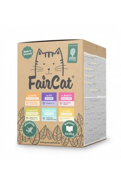 Green Petfood Green Petfood Multipack FairCat 6 x 85 g, Grün, – Produktbild 1 von 1