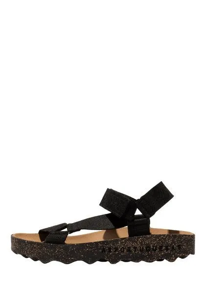 ASPORTUGUESAS ASPORTUGUESAS Damen Sandale Clew mit Klett, Black, – Produktbild 3 von 4