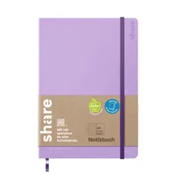 Share share Notizbuch DIN A5 punktkariert, lavendel – Produktbild 1 von 1