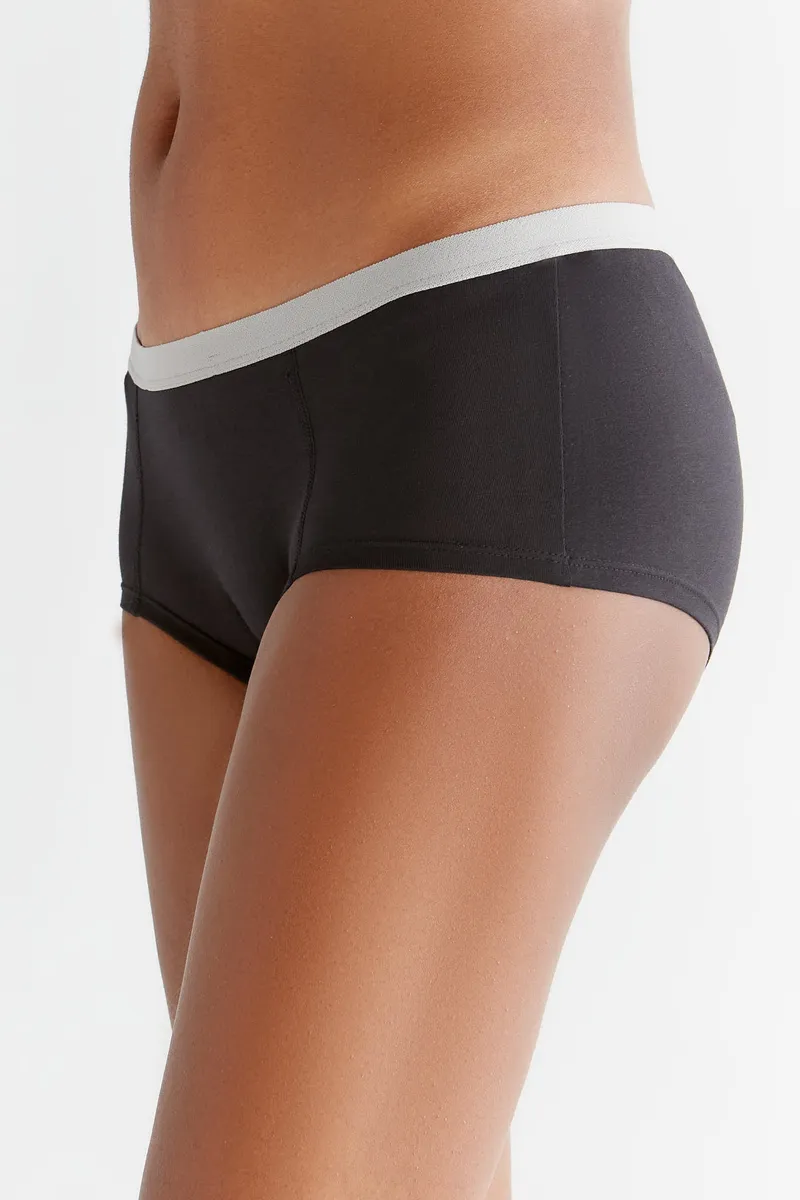 Albero Natur Albero Natur Damen vegan Multipack 6x Slips Boyshorts, Schwarz, – Produktbild 2 von 2