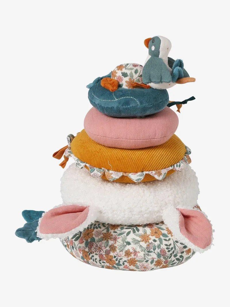 Vertbaudet Baby Stapelturm RETRO FLOWER, Gelb, – Produktbild 4 von 4