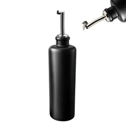 mikken mikken Schwarze Keramikflasche 500 ml – Ölflasche mit Edelstahl-Ausgießer – Produktbild 1 von 1