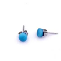 Mekhada Mekhada Tagua Ohrstecker TOPI 5 mm, Türkis, – Produktbild 1 von 1