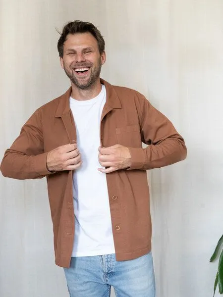 FUXBAU Fuxbau Männer Overshirt, Kastanie, – Produktbild 2 von 4