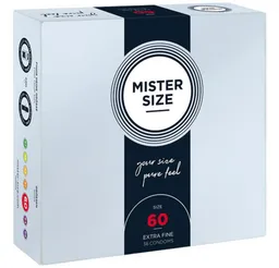 MISTER SIZE XXL-Kondome Mister Size «60» Maßkondome - kraftvoll & sicher Packung mit, 36 St., Kondome in, vegan, extra dünn & extra fein, das passende Kondom in Ihrer Größe – Produktbild 1 von 1