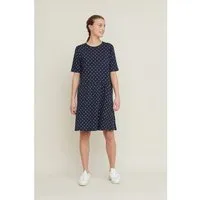 Basic Apparel Basic Apparel Kleid Signe aus Bio-Baumwolle, Blau-weiß (navy/off-white), – Produktbild 1 von 1