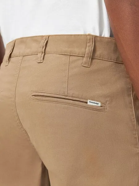 KnowledgeCotton Apparel KnowledgeCotton Apparel Chinohose - LUCA Slim Fit chino pant - mit Bio-Baumwolle, Braun (tuffet), – Produktbild 5 von 6