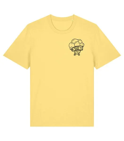 päfjes päfjes Gelato Amore / Eis Krabbe mit Eisbecher - Fair Bio Männer Unisex T-Shirt, Viva yellow (gelb), – Produktbild 3 von 4