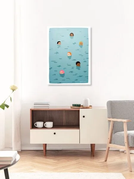 Photocircle Photocircle Wandbild / Poster / Leinwand - Swimming Together – Produktbild 3 von 4