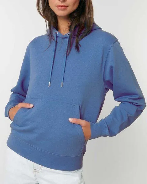 YTWOO YTWOO Nachhaltiger Unisex Hoodie aus Bio-Baumwolle und recyceltem PET; Terry, Blau, – Produktbild 2 von 3
