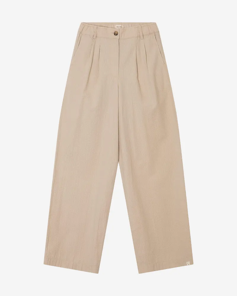 MATONA MATONA Damen vegan Hose Plissee Sand, Beige, – Produktbild 1 von 2