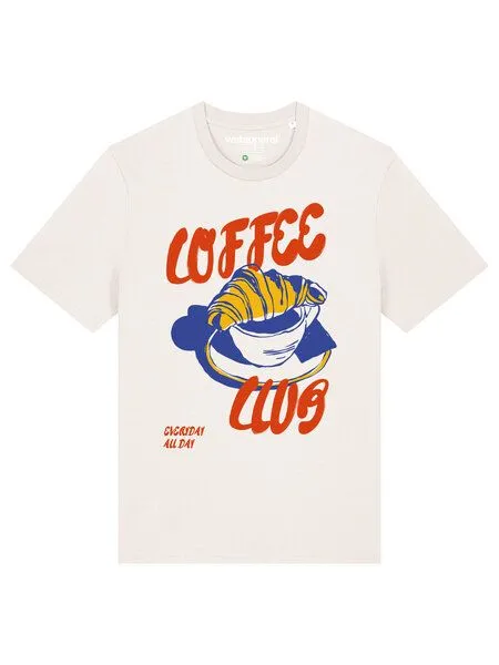 watapparel watapparel T-Shirt Unisex Coffee club, Off white, – Produktbild 2 von 4