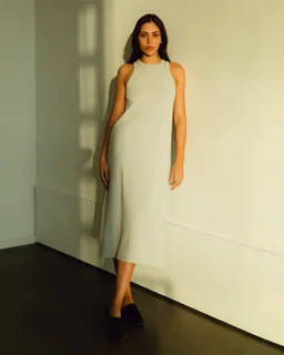 Rotholz Rotholz Damen vegan Kleid Gestrickt Sommer Grau – Produktbild 1 von 1