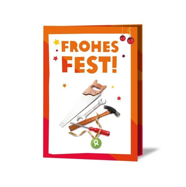 OxfamUnverpackt OxfamUnverpackt Spenden-Geschenk "Werkzeug" (Weihnachtskarte mit Magnet) – Produktbild 2 von 2