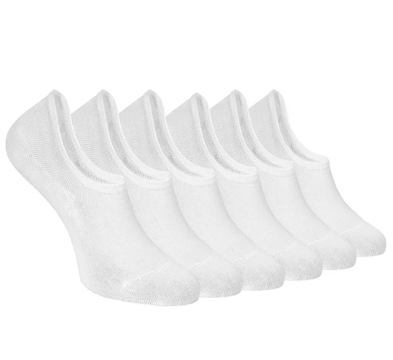 NoblesBox Kurzsocken Bambus Füßlinge Socken - No Show Socken - Unsichtbar & Rutschfest (Box, 6-Paar) Anti-Rutsch, Weiß, – Produktbild 1 von 5
