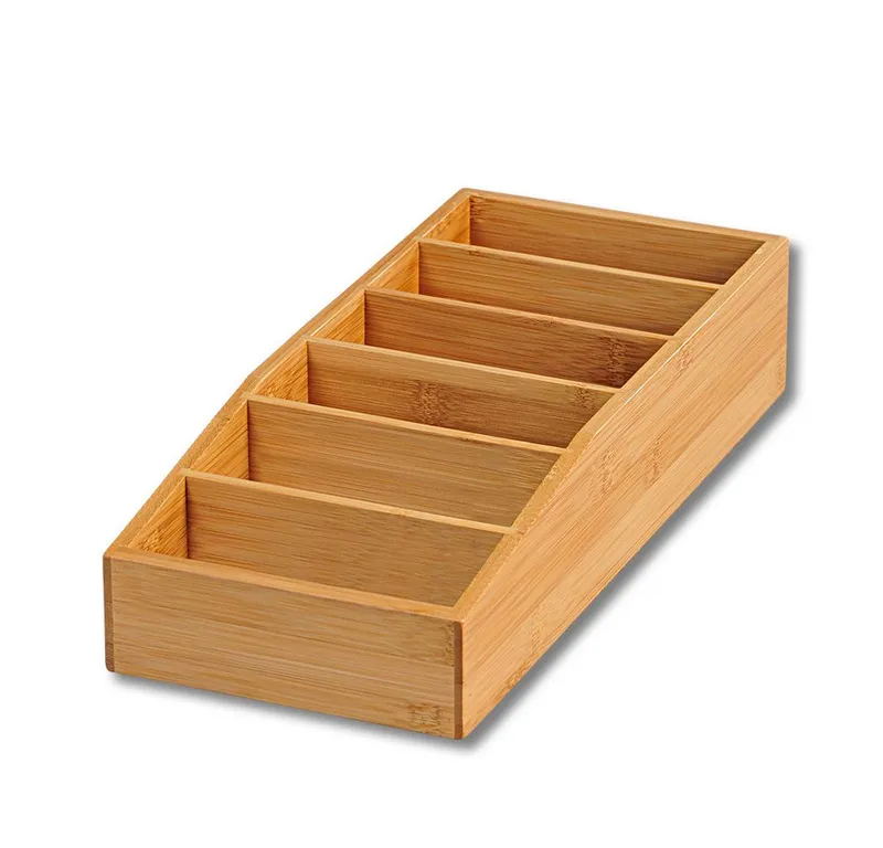 Kesper Kesper Aufbewahrungssystem Aufbewahrungsbox, Bambus, (1-tlg), mit 6 Fächern, Braun, – Produktbild 3 von 3