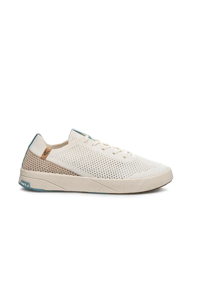SAOLA SAOLA Damen vegan Sneaker Damen Ezo Weiß Cashew, Hellbraun, – Produktbild 1 von 2
