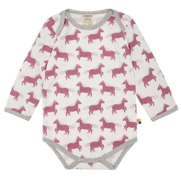 loud + proud loud + proud Baby Body Langarm, GOTS-zertifiziert, Rosa (pony), – Produktbild 1 von 1
