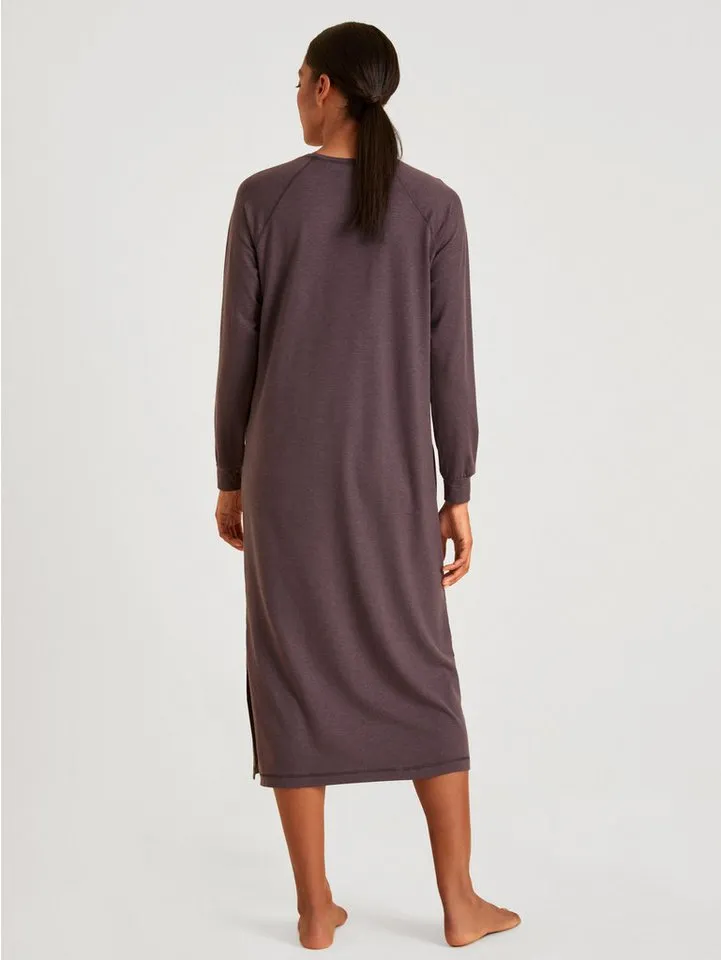 CALIDA CALIDA Nachthemd DEEPSLEEPWEAR Warming Damen (1-tlg) 120cm Länge, weich, feuchtigkeitsregulierend, wärmend, Lila, – Produktbild 4 von 5