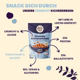 Hülsenreich Bio Crunchy Kichererbsen Salt & Pepper – Produktbild 1 von 1