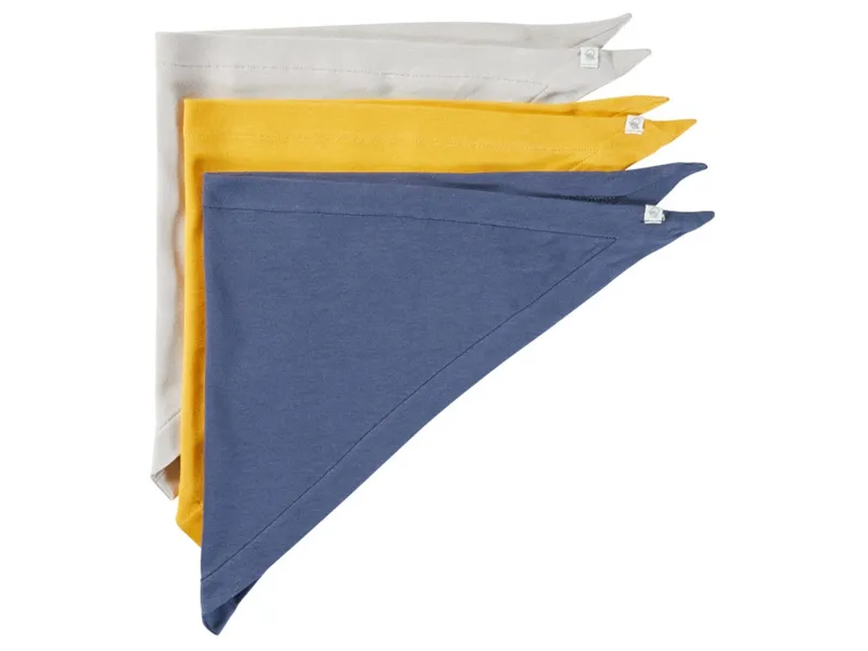 HANS NATUR Baby und Kinder Dreieckstuch Bio-Baumwolle 3er Set curry Maße 60 x 30 cm, Mehrfarbig, – Produktbild 1 von 1