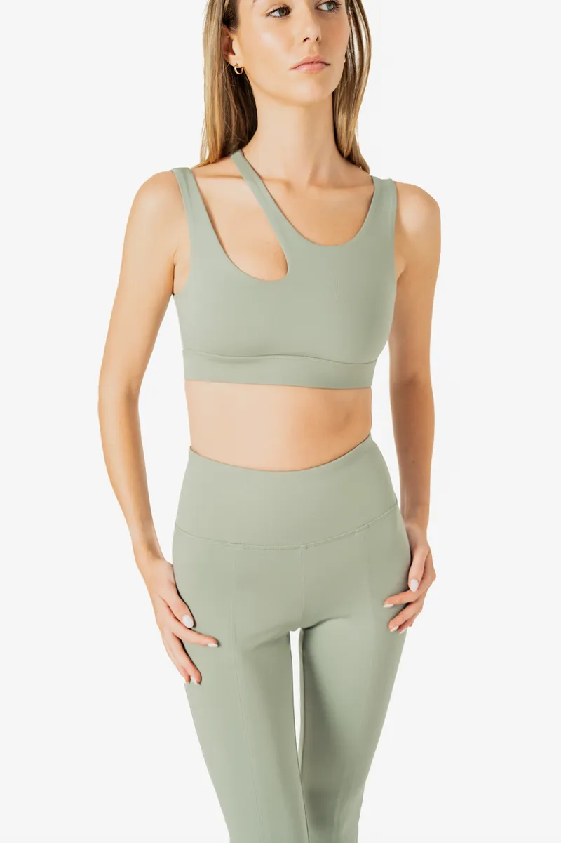 SEAAV SEAAV Damen vegan Bh Cut Out Dusty Sage Grün, Hellgrün, – Produktbild 2 von 2