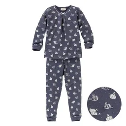 People Wear Organic People Wear Organic Pyjama "Schwäne", Langarm-Schlafanzug, dunkelblau/bedruckt, aus 100% Baumwolle (Bio) – Produktbild 1 von 1