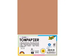 folia folia Tonpapier, 130 g/m², 50 x 70 cm, 10 Bogen, hellbraun – Produktbild 1 von 1