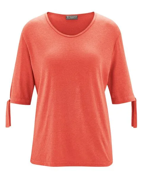HempAge HempAge Halbarm T-Shirt Hanf/Bio-Baumwolle, Crab (rot), – Produktbild 1 von 4