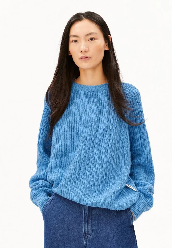 ARMEDANGELS ARMEDANGELS Strickpullover KAAGI Pullover aus Bio-Woll Mix Loose Fit, Blau, – Produktbild 1 von 5
