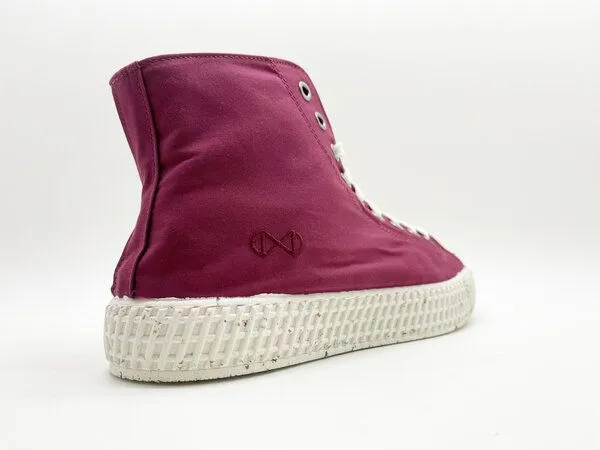 nat-2 Veganer Sneaker nat-2 Mono ETA waterproof aus Biobaumwolle, Wine (rot), – Produktbild 3 von 4