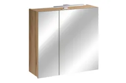 Lomadox Spiegelschrank NEWPORT-56-EVOKE 60 cm breit in Eiche, inkl. LED-Aufsatzleuchte – Produktbild 1 von 1