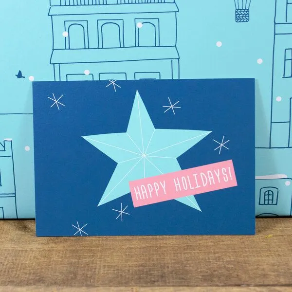 Bow & Hummingbird Bow & Hummingbird Postkarte Happy Holidays – Produktbild 3 von 3